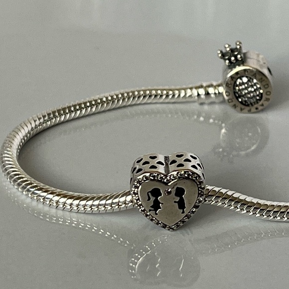 Sterling Silver You and Me Charm - Picture 2 of 4